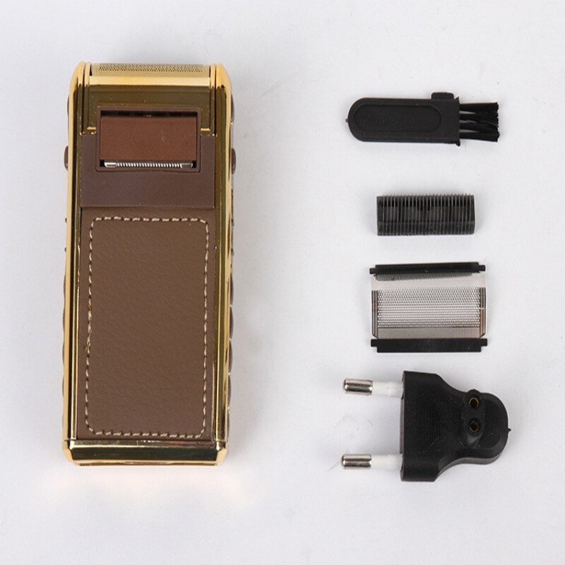 Retro Leather Travel Electric Shaver - Image 3