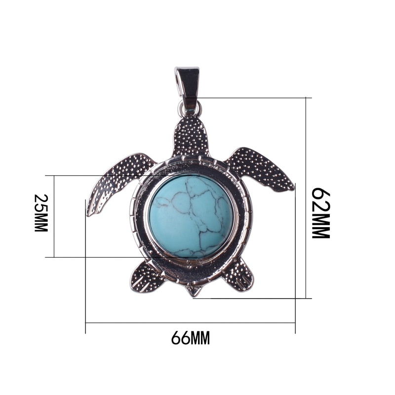 Sea Turtle Natural Stone Necklace