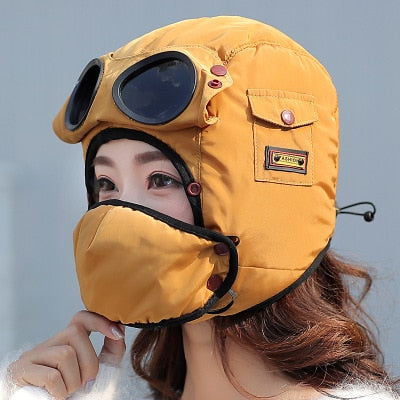 Fully Shielded Aviator Googles Hat - Image 0