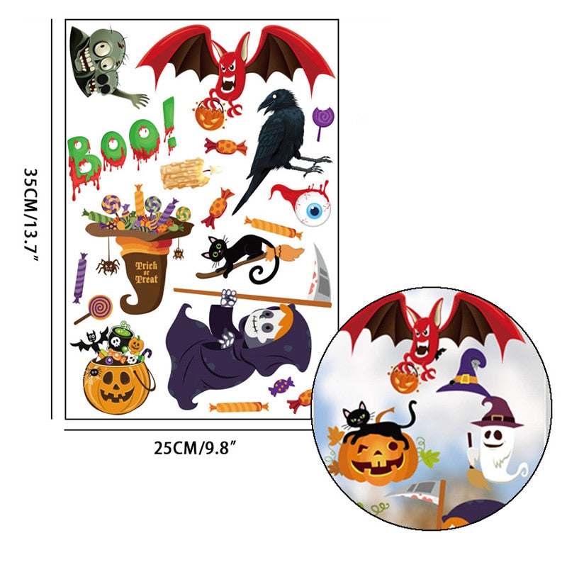 Bloody Handprint Stickers Halloween Decor