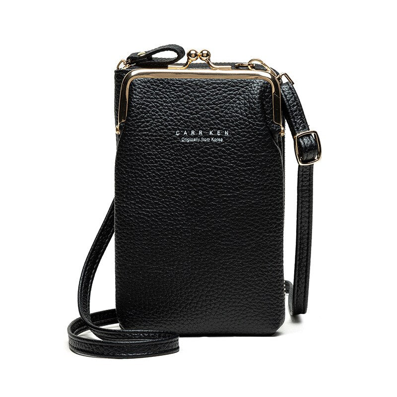 Crossbody Multi-Tasker Leather Purse Bag