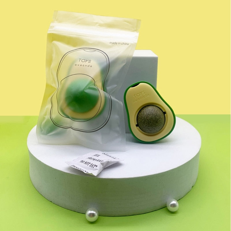 Wall-Mounted  Cat Avocado Toy Ball - Image 2