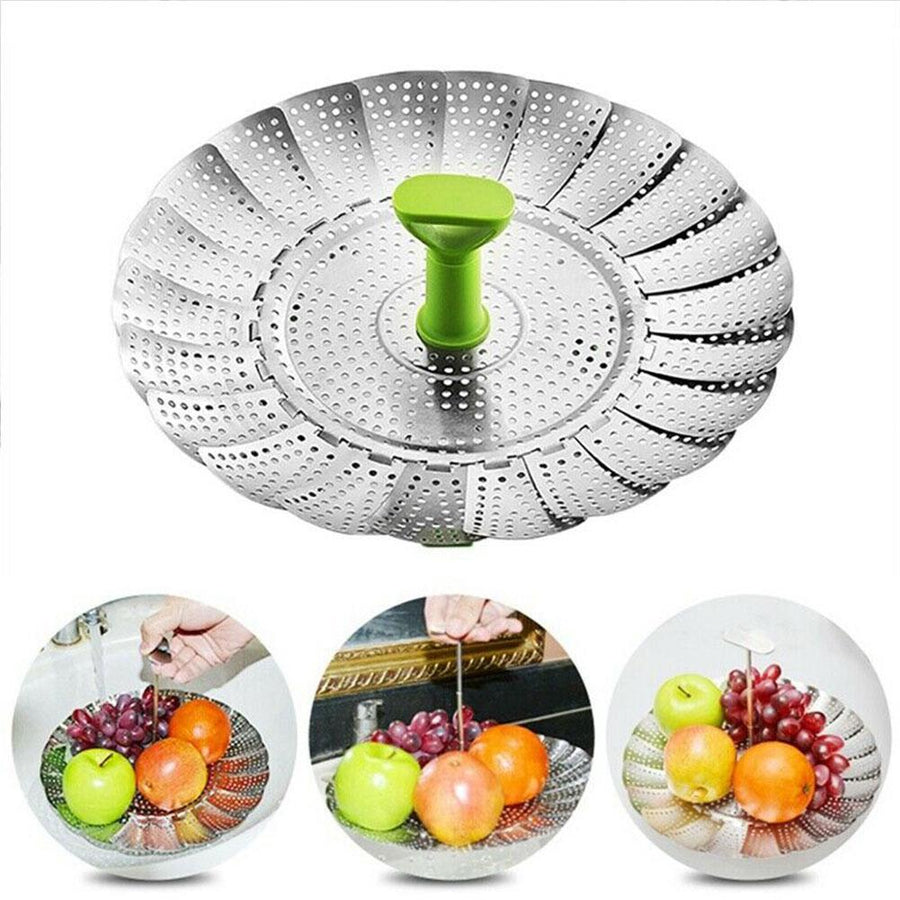 Stainless Steel Foldable Steamer Basket - Image 4
