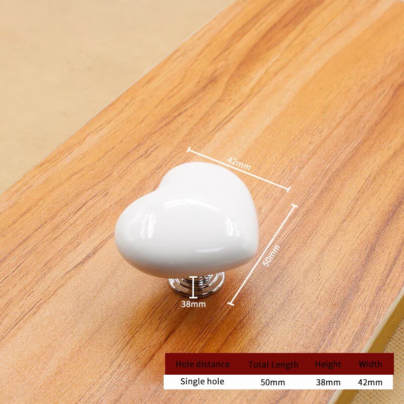 Ceramic Heart Door Cabinet Handle - Image 9
