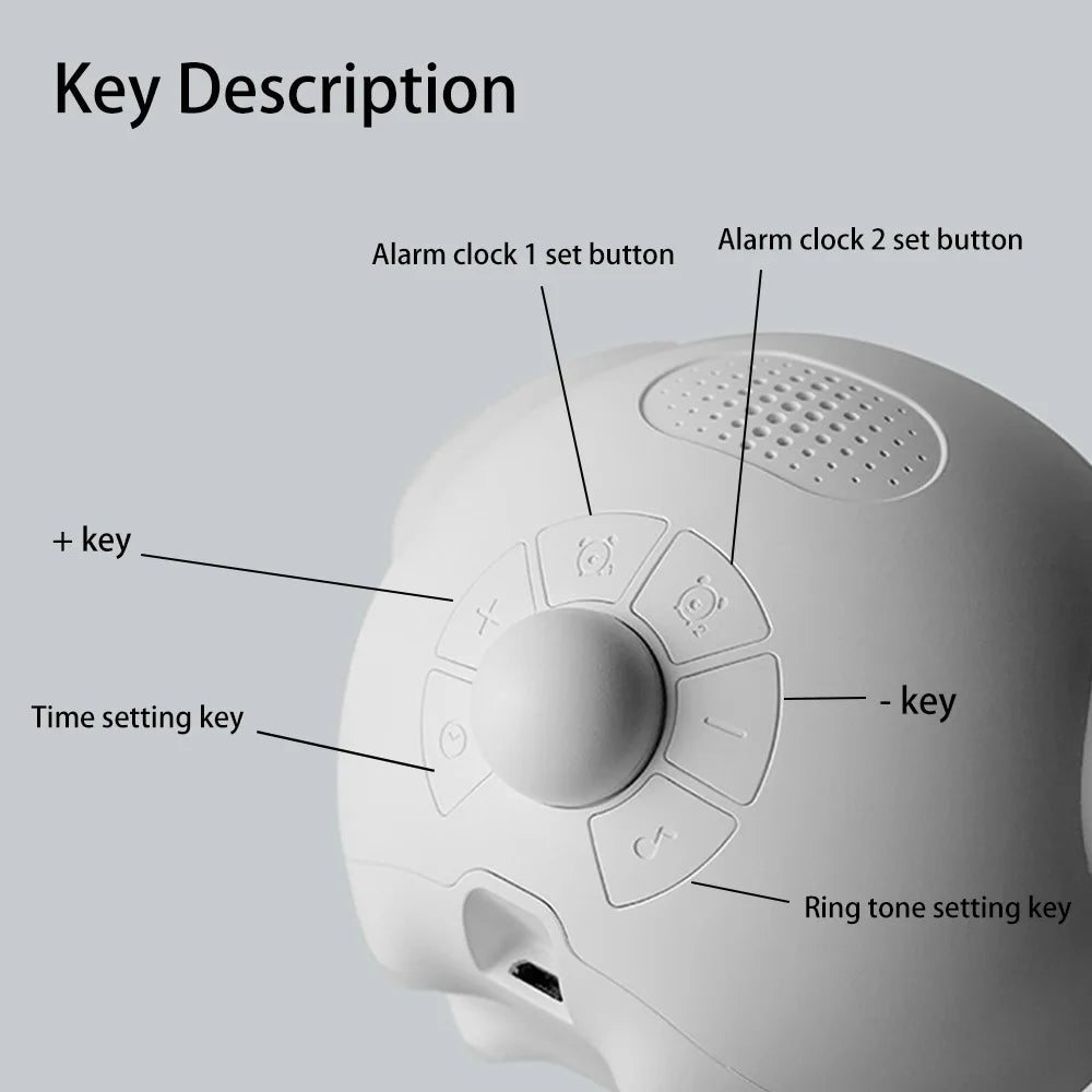 Cute Expression Night Light Alarm Clock