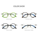 Irregular Shape Geeky Titanium Eyeglasses