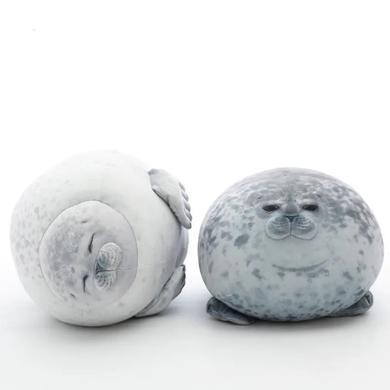 Chubby Seal Round Plush Pillow - Image 4