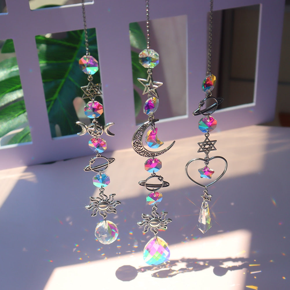 Dream Combo Symphony Crystal Wind Chime Moon Sun Catcher