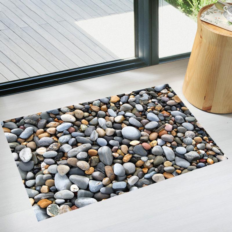 3D Stone Surface Bathroom Floor Stickers - Image 2