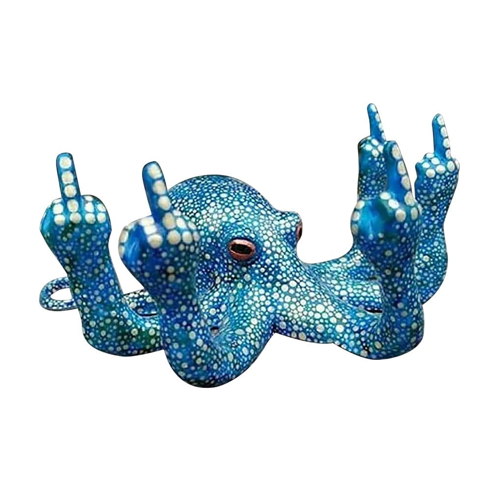 Angry Luminous Octopus Resin Decor