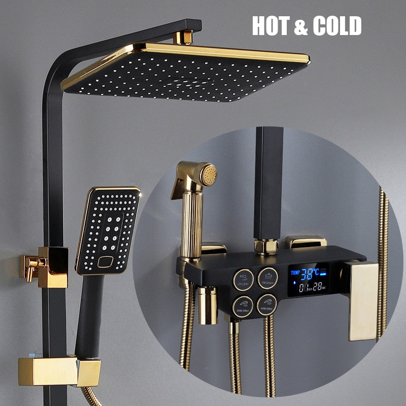 Elegant Digital Wall Mounted Smart Thermostatic Bath Faucet - Image 11