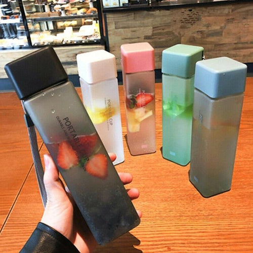Transparent Square Classy Water Bottle Thermos - Image 0