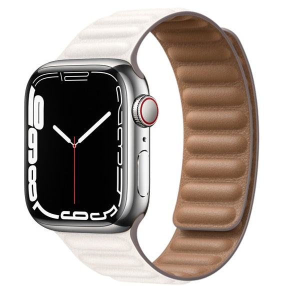 Magnetic Strap Leather Smart Watch Band - Image 19