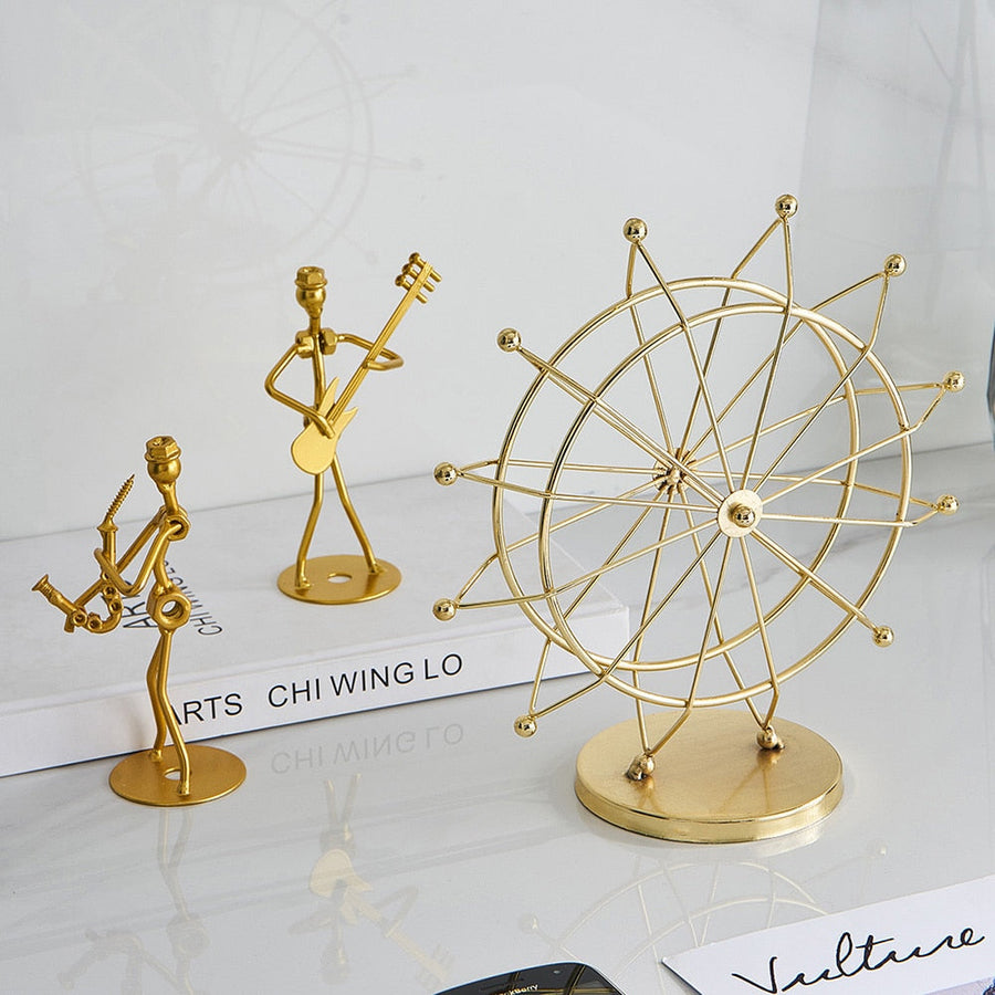 Modern Metal Rotating Home Office Decor - Image 5