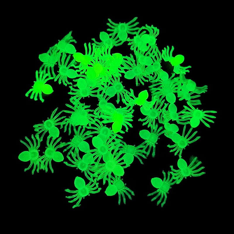 50Pcs Luminous Glowing Spiders Halloween Decoration - Image 6