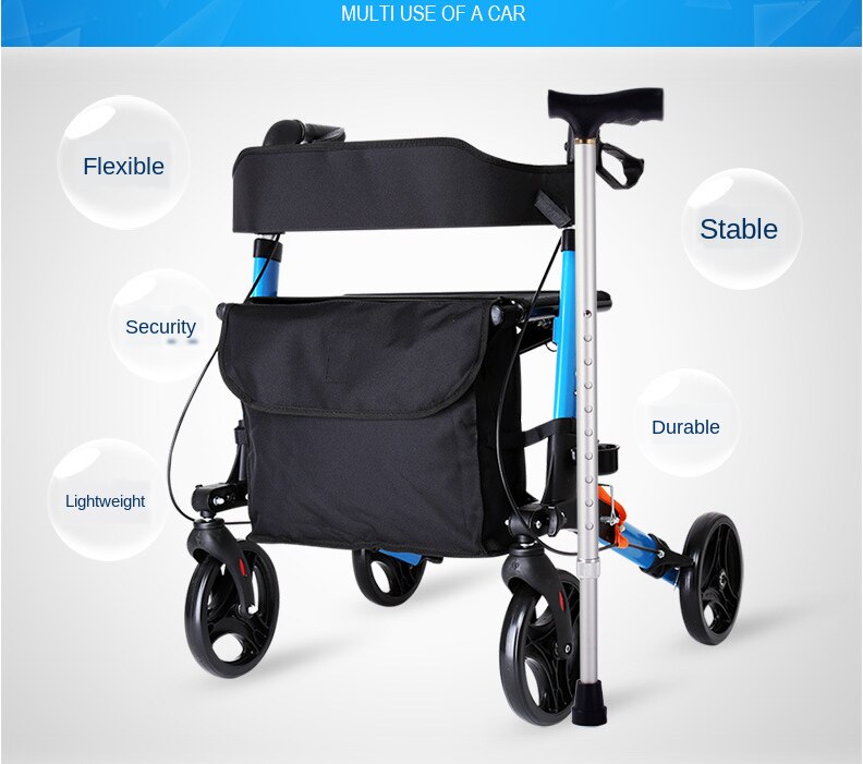 Senior Sitter Height Adjustable Foldable Walker - Image 6