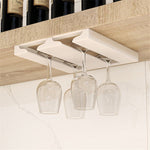 Under Cabinet Glass Organizer Rack