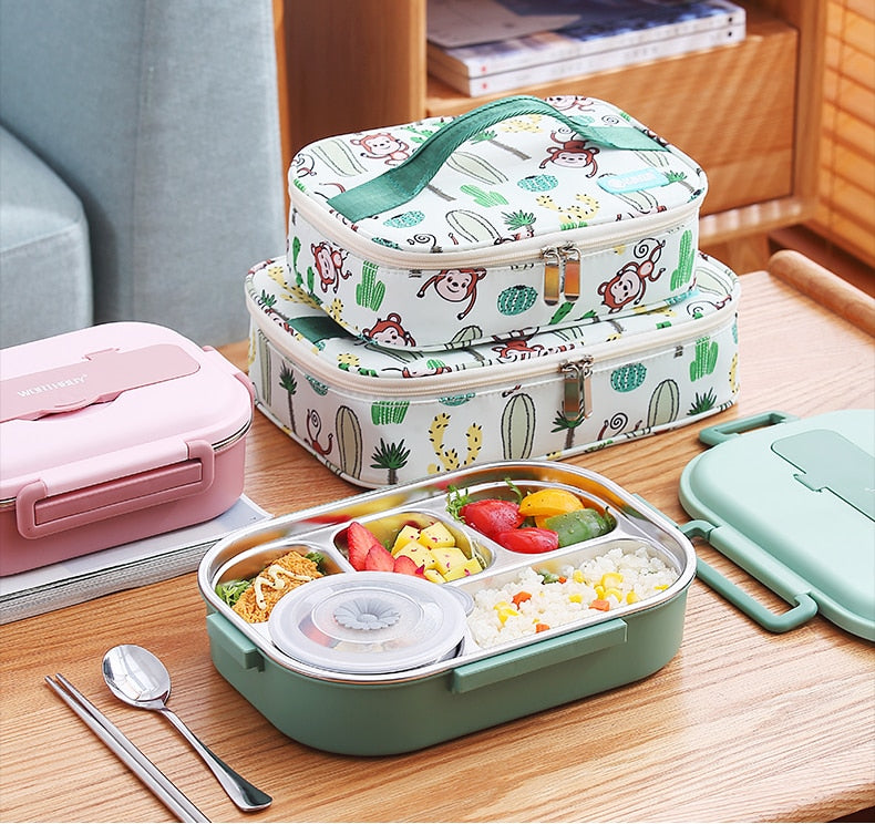 Stainless Steel Multi Compartment Kids Lunch Box