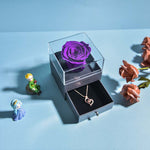 Natural Eternal Rose Necklace Jewelry Box