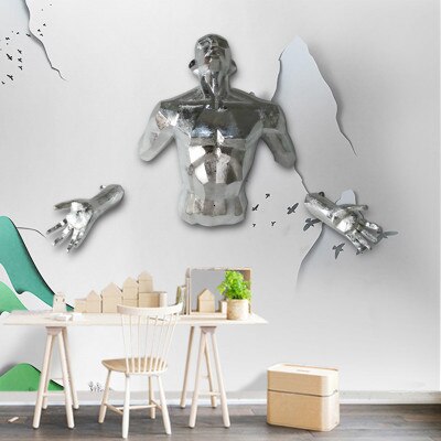 Retro Creative Enlightened Man Art Wall Decor - Image 1