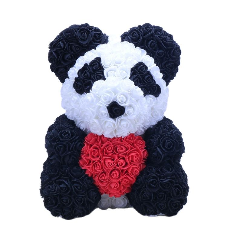 Artificial Rose Flowers Teddy Bear - Image 4
