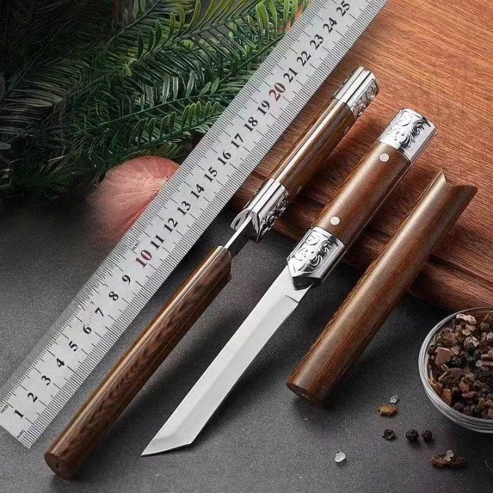 Handcrafted Japanese-Style Wooden Handle Utility Knife - Image 0