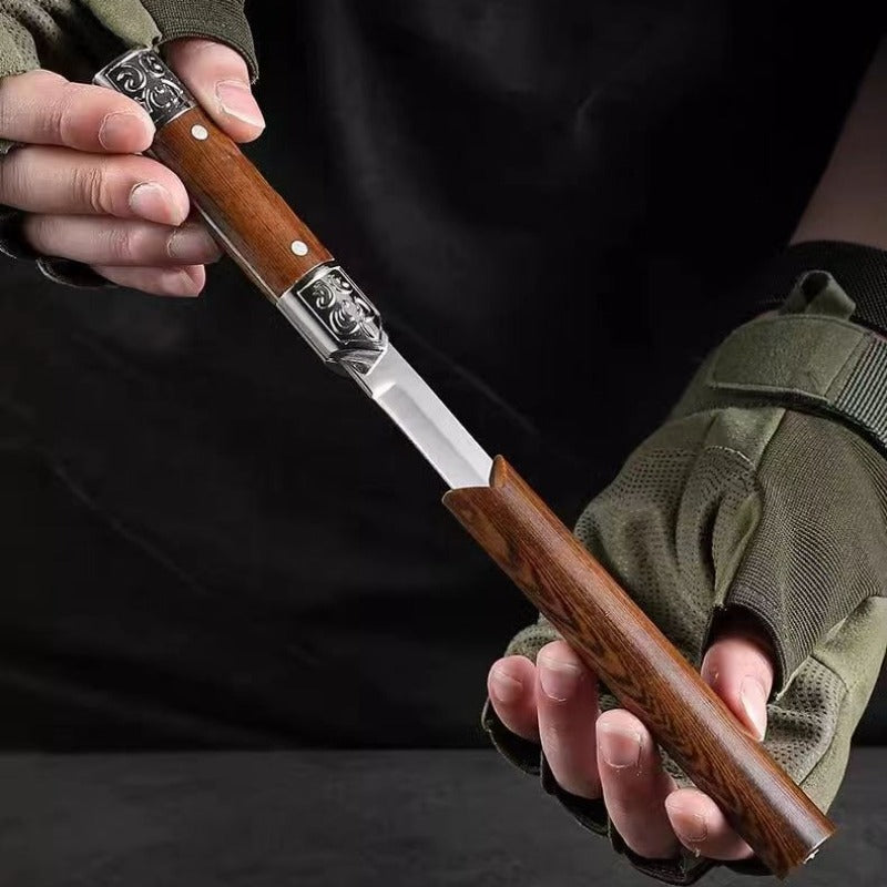 Handcrafted Japanese-Style Wooden Handle Utility Knife - Image 2
