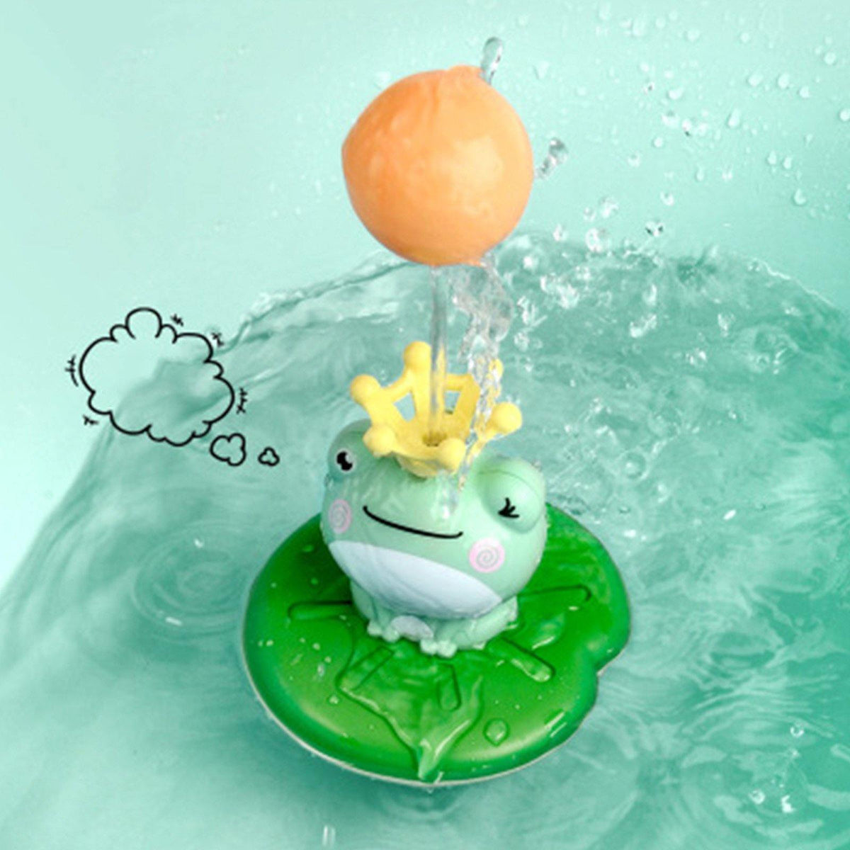 Floating Frog Rotating Sprinkler Toy