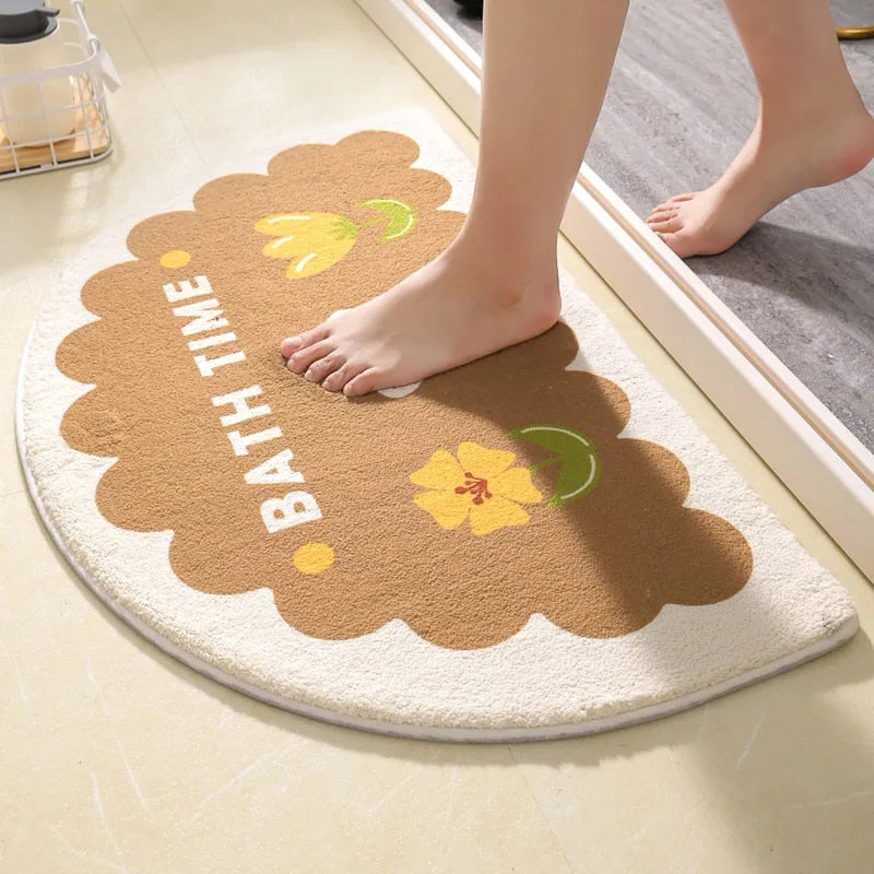 Floral Non-Slip Kawaii Doormats - Image 0