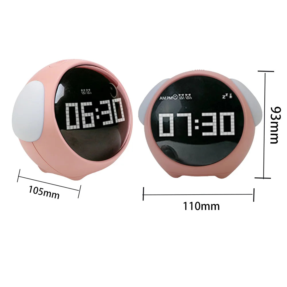 Cute Expression Night Light Alarm Clock