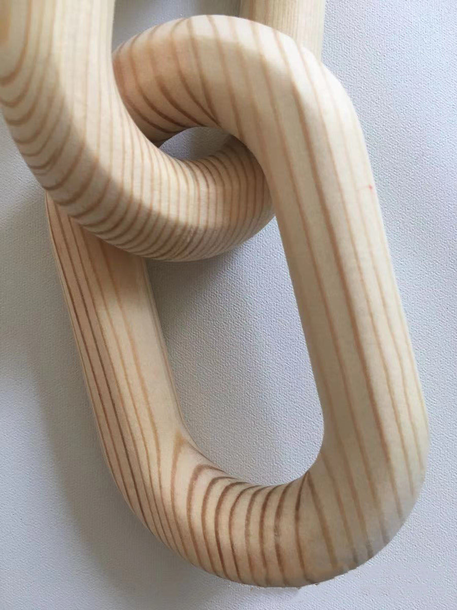 Modern Wooden Chain Link Decor - Image 5