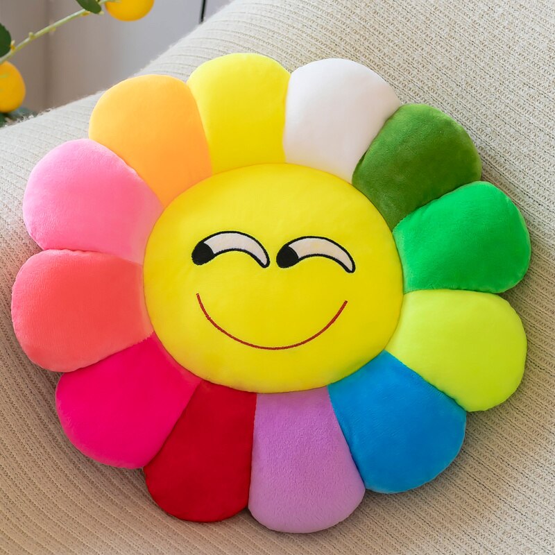 Colorful Sunflower Plush Comfy Seat Cushion - Image 11