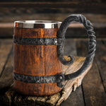 Ancient Time Stainless Steel Wooden Mug