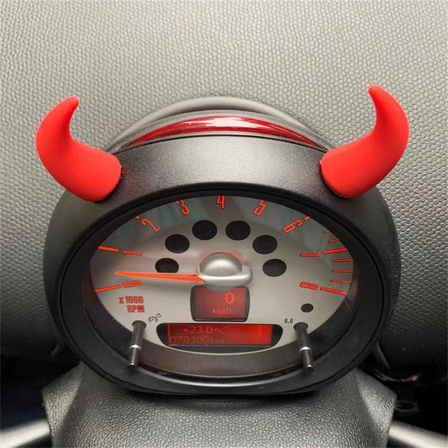 3D Devil Horns Car Dashboard Accessory - Image 1