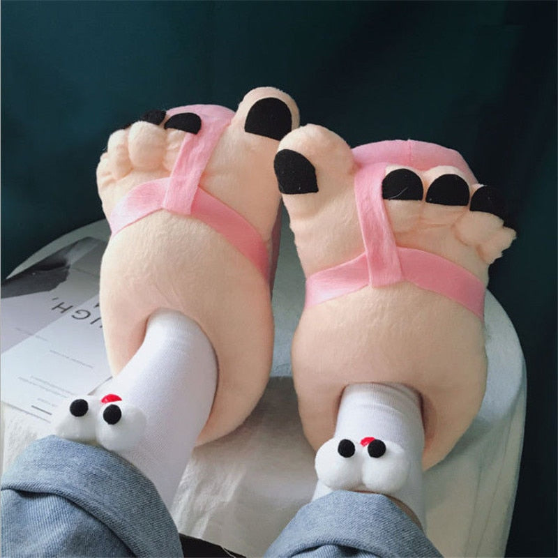Funny Giant Foot Plush Winter Oversized Slipper - Image 8