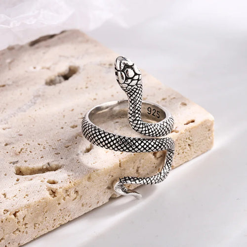 Textured Snake Steel Ring - Image 0