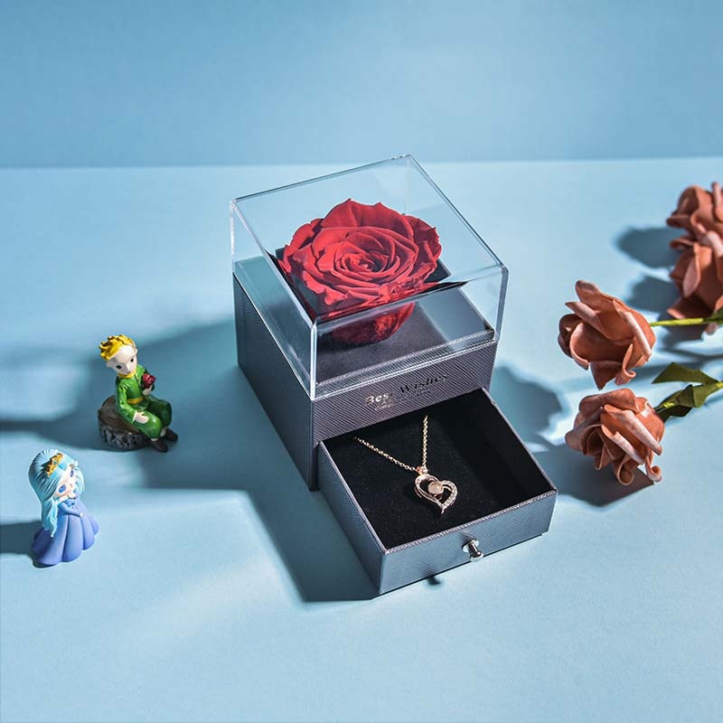 Natural Eternal Rose Necklace Jewelry Box - Image 9