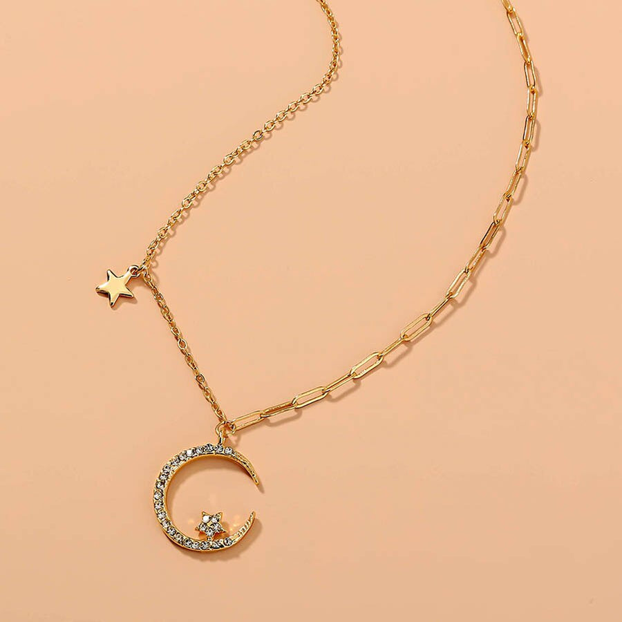 Charming Moon Long Chain Necklace - Image 1