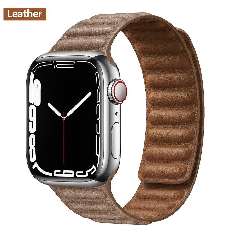 Magnetic Strap Leather Smart Watch Band - Image 7