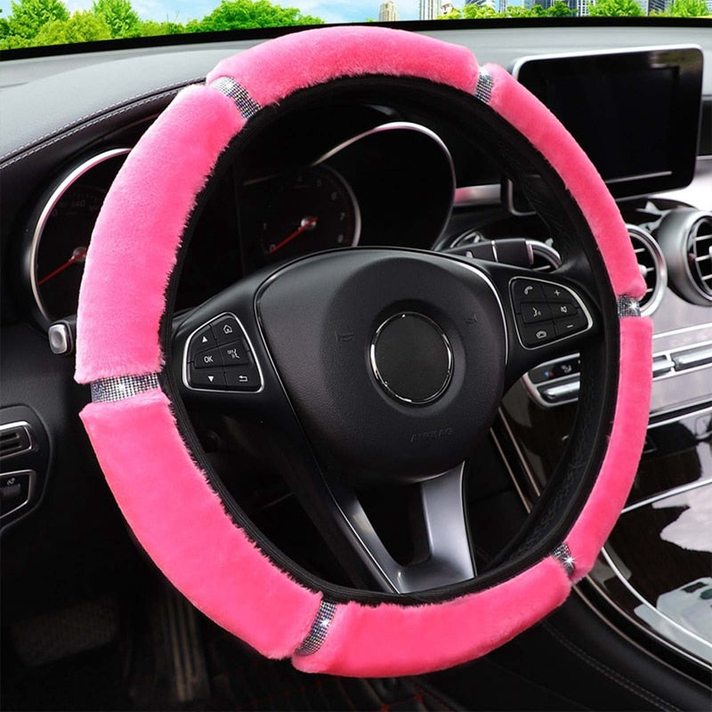 Cozy Car Plush Wheel Cover - Image 1