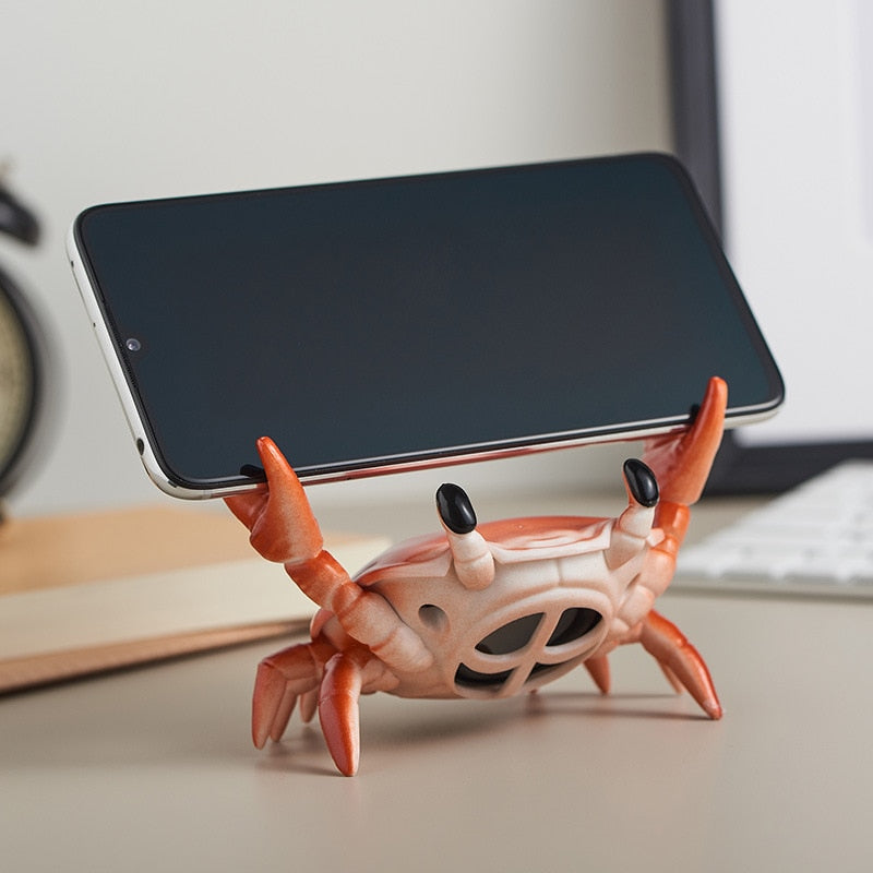Creative Crab Phone Holder Wireless Bluetooth Mini Speaker - Image 0