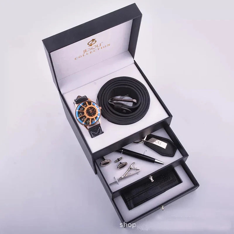 Luxury Fashion Leather Business Men Gift Set - Image 9