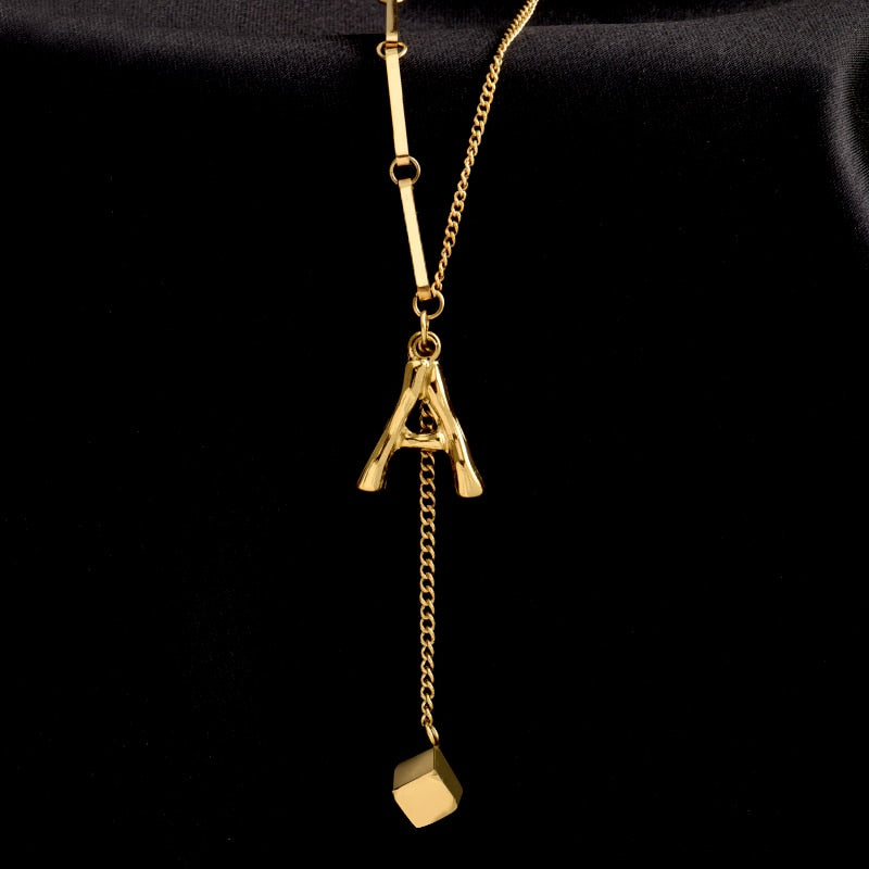 Charming Initials Letter Necklace - Image 18