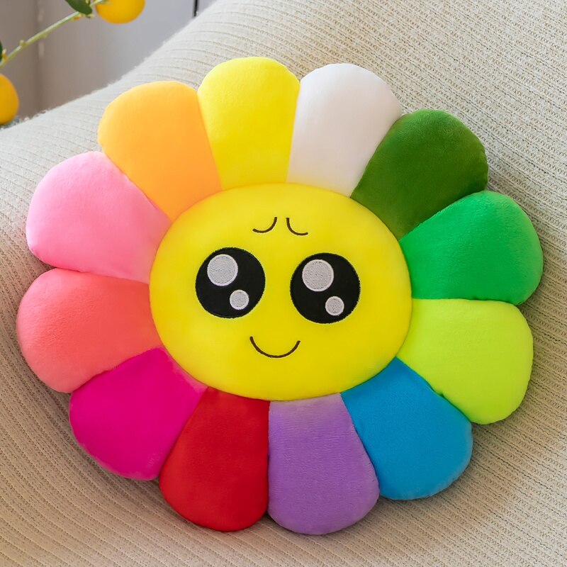 Colorful Sunflower Plush Comfy Seat Cushion