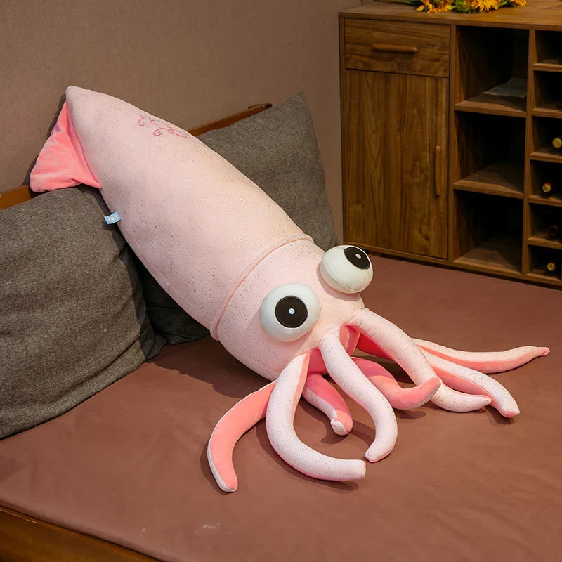 Jumbo Huggable Squid Softie Plush Toy - Image 7