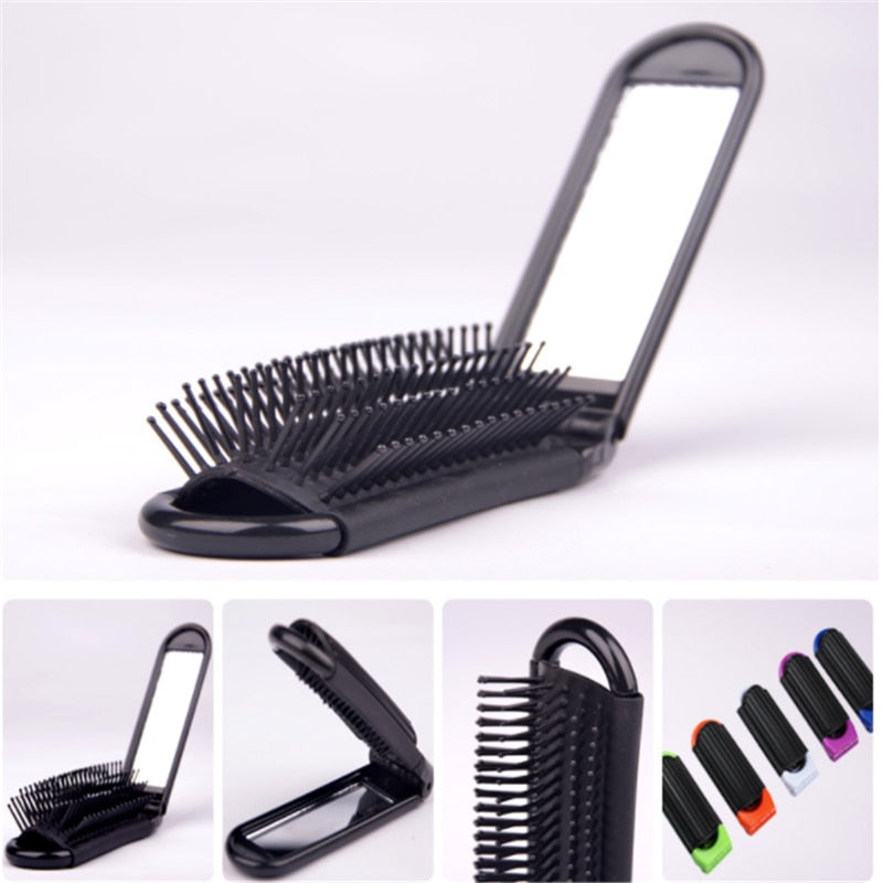 Professional Portable Foldable Hair Brush Mirror - Image 1
