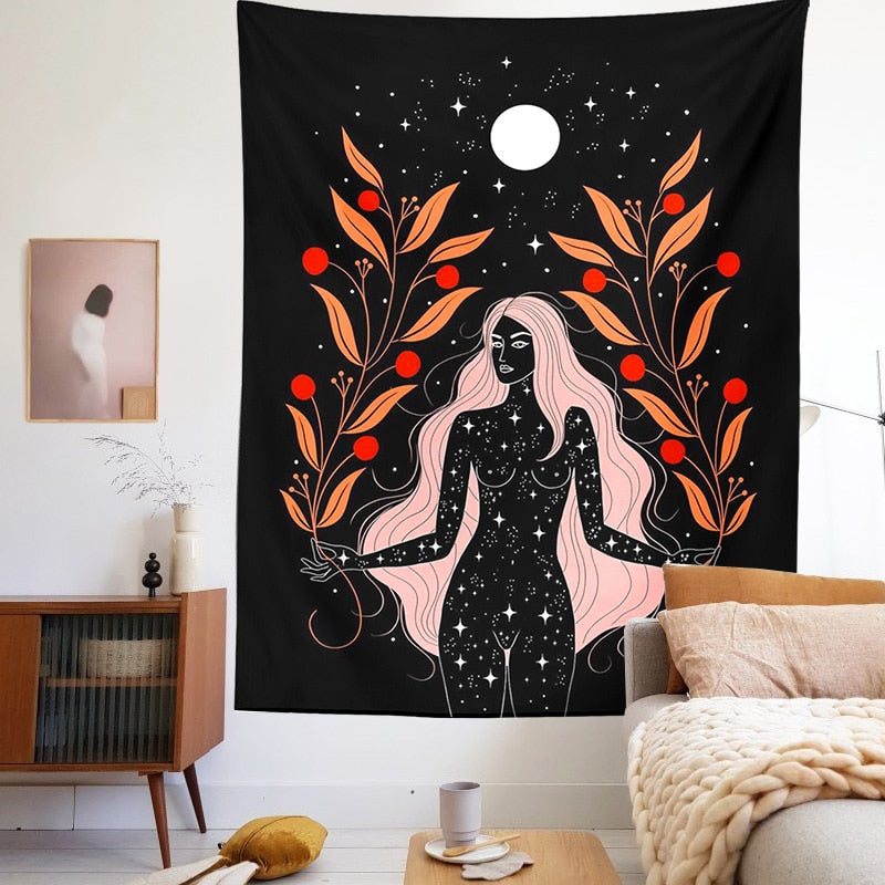 Bohemian Style Moon Energy Wall Hanging Decor