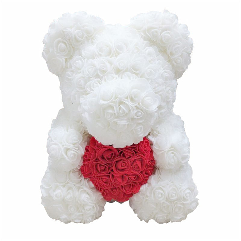 Artificial Rose Flowers Teddy Bear