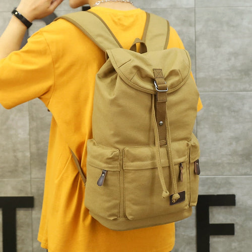 Large Capacity Canvas Explorer Travel Backpack - Image 0