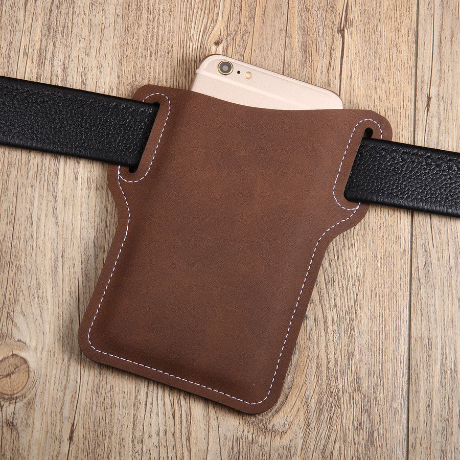 Retro Leather Waist Phone Holder - Image 1